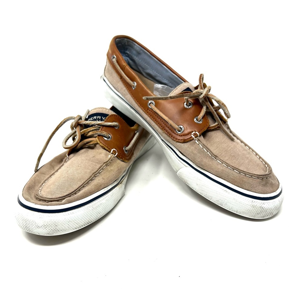 Sperry Top Sider Bahama II 10642 Boat Shoes Tan/Brown 2-Eye Men’s Size 12 M